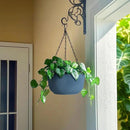 T4U 12 Inch Large Hanging Planters for Outdoor Plants, 2 Pack Self Watering Hanging Pots Indoor, Hanging Baskets for Plants,Hanging Flower Pot with Drainage Hole and Plant Hanger, Blue by GreenHaven Gardens
