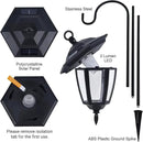 Dynaming 4 Pack Solar Hanging Lights Outdoor, Solar Powered Garden Decorative Lanterns with 4 x 38 Inch Shepherd Hooks, Waterproof Landscape Lighting for Lawn Patio Yard Pathway Driveway, Warm White by GreenHaven Gardens