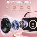 Karaoke Machine for Kids Adults, Portable Bluetooth Karaoke Speaker with 2 Wireless Microphones, Pixel Display Light, Birthday Gifts Toys for Girls & Boys Ages 3, 4, 5, 6, 7, 8, 9,10,11,12+ Years by TinyTreasures Baby Boutique