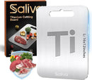 Saliva Titanium Cutting Boards for Kitchen, Cutting Board Double Sided Food Grade, Dishwasher Safe, No Blunt Knife, Chopping Boards with Handle for Meat, Fruit & Vegetable (16x12in) by CozyNest Decor