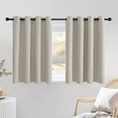 NICETOWN Blackout Kitchen Curtains 36 inch Length, Grommet Thermal Insulated Solid Vertical Window Drapes Room Darkening for Nursery, Natural, Set of 2, W52 x L36 by TinyTreasures Baby Boutique