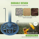 Backyard Expressions Outdoor Garden Bird Bath - Blue - Weather Resistant Polyresin - 27 Inch by GreenHaven Gardens