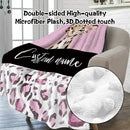 Custom Nursery Crib Bedding Set: Personalized Name 4 Piece Pink Leopard Elephant Design Baby Crib Sets for Girls - Toddler Double Layer Blanket Set, Comfortable Crib Bed Sheets for Baby Toddlers by TinyTreasures Baby Boutique