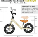 Toddler Balance Bike Toys for 2 to 5 Year Old Girls Boys Adjustable Seat and Handlebar No-Pedal Training Bike Best Gifts for Kids by TinyTreasures Baby Boutique