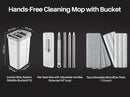 JOYMOOP Mop and Bucket with Wringer Set, Hands Free Flat Floor Mop and Bucket, with 5 Washable Microfiber Pads, Wet and Dry Use, Floor Cleaning System by CozyNest Decor