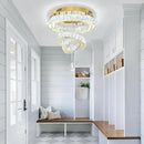 Flashing God 20" Crystal Chandelier Crystal LED Flush Mount Chandeliers for Living Room Bedrooms Dining Room Modern Gold Chandelier Lighting Dimmable 2700k 4500k 6000k by CozyNest Decor