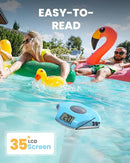 BALDR Pool Thermometer Floating Easy Read, IPX8 Waterproof, Solar Powered Digital Pool Thermometer with LCD Screen,Suitable for Swimming Pool/Hot Tub/Hot Spring/Aquarium (Blue) by GreenHaven Gardens