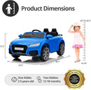 Electric Ride on Car for Kids, Licensed Audi 12V 7Ah Kids Ride-on Toy for Toddlers 3-5 Year Old with Remote, Bluetooth - Dark Blue by TinyTreasures Baby Boutique