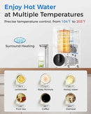 Waterdrop Reverse Osmosis System, Instant Hot Water Dispenser, 600 GPD, Reduce PFAS, Tankless, 2:1 Pure to Drain, Under Sink, TDS Reduction, Smart LED Faucet, Hot and Cold Water Dispenser Faucet by CozyNest Decor