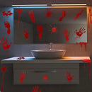 DC-BEAUTIFUL Halloween Bloody Handprint Footprint Horrible Window Stickers, 12 Sheets Decoration Clings for Window Wall Floor Glass Bathroom Outdoor Indoor Halloween Party by CozyNest Decor
