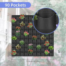 90 Pockets Hanging Planter Bags, Hanging Vertical Wall Mounted Plant Planting Grow Bags, Herb Garden Planter Outdoor Indoor Growing Bag, Gardening Vertical Greening Flower Container(1.1m×1.1m, Black) by CozyNest Decor