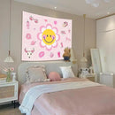 Lunerfex Y2K Tapestry Pink Sun Wall Tapestry, Cute Tapestries for Bedroom Funny Tapestries Wall Hanging for Bedroom Living Room Decor Pink-7 44"x60" by CozyNest Decor