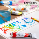 Shuttle Art Watercolor Paint Set, 15 Colors Watercolor Paint in Tubes (12ml Each) with 3 Brushes, Rich Pigments, Easy to Blend, Perfect for Kids, Artists, Beginners, Students by TinyTreasures Baby Boutique