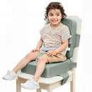 HOMEAL Toddler Booster Seat for Dining Table - Booster Seat for Kitchen Chair with Easy-Install Straps - Wipeable Surface & Removable Cover Easy to Clean -Breathable Fabric - Sage by TinyTreasures Baby Boutique