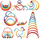 Montessori Rainbow Arch Building Blocks – 12-Piece Creative Stacking Toy for Kids, Multifunctional Educational Playset for Fine Motor Skills, STEM Learning Toy by TinyTreasures Baby Boutique