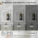 WELLFOR LED Bathroom Vanity Mirror 28 x 36 Inch, Lighted Anti-Fog Dimmable Mirror, IP44 Waterproof Wall Mounted Makeup Mirror, Packed with US Standard Plug and Touch Switch, (Horizontal/Vertical) by CozyNest Decor
