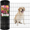 Black PVC Coated Welded Wire Fence 24 Inch x 50 Foot, 2 Inch x 4 Inch 14GA, Garden Border Fencing Roll Vinyl Coated Wire Mesh for Yard Vegetable Plant Protection Poultry Netting by GreenHaven Gardens