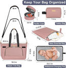 ITIEZY Diaper Bag Tote for Baby - Large Mommy Bag with Portable Changing Pad Pacifier Case, Hospital Bags Travel Baby Bag by TinyTreasures Baby Boutique