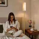 Dimmable Gold Floor Lamp for Living Room,Modern Standing Lamp with Marble Base,LED Bulb Included,Floor Lamps for Bedroom, Living Room,Office,Reading and Nursery(Gold Floor Lamp) by CozyNest Decor