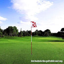 Nylon Golf Putting Green Flags - Solid & Checkered, Indoor/Outdoor, 8.7"x6" (White-Red) by GreenHaven Gardens