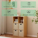 6-Cube Storage Shelf Bookcase - Wooden 3-Tier Floor Standing Open Bookshelf for Home and Office, Display Cabinet, Oak