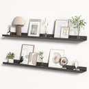 Floating Shelves for Wall, Picture Ledge Shelf 48 Inch Solid Wood Set of 2, Rustic Wall Shelves with Lip, Kids Bookshelf, Photo & Picture Live Edge Floating Shelves for Bedroom, Living Room, Kitchen by CozyNest Decor