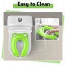 Portable Potty Seat for Toddler Travel - Foldable Non-Slip Potty Training Toilet Seat Cover for Boys Girls, Baby Kids with Drawstring Bag (Green Frog) by TinyTreasures Baby Boutique