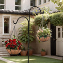 Hanging Baskets for Plants Outdoor(12 inch 4 Pack)- Coconut Coir Hanging Planters Outdoor,Metal Wire Baskets with Coco Liner, Hanging Pots for Plants Indoor, Flower Pots for Railings by CozyNest Decor