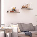 HOOBRO Floating Shelves, Wall Shelf Set of 2, 23.6 Inch Hanging Shelf with Invisible Brackets, for Wall Decor in Bathroom, Bedroom, Toilet, Kitchen, Living Room, Office, Greige BG60BJ01G1 by CozyNest Decor