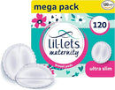 Lil-Lets Nursing Pads – 120 Individually Wrapped, Ultra-Thin, Absorbent & Fragrance-Free – Comfort & Protection for Nursing Moms Postpartum –Maximum Adhesion for Leak & Chafing Nipple Protection by TinyTreasures Baby Boutique
