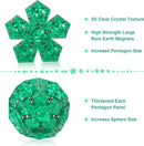 Magnetic Fidget Sphere - Pentagons Magnets Balls - 12 Piece Set - Crystal Green - Magnet Fidgets Toy - Creativity Beyond Imagination, Inspirational, Recreational, Desk Toys for Adults by TinyTreasures Baby Boutique