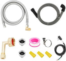 Solimeta Universal Dishwasher Installation Kit – 6ft Stainless Steel Inlet Hose + 6ft Drain Hose with Power Cord & Accessories by CozyNest Decor