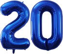 GOER Number 20 Balloons for 20th Birthday Party Decorations,42 Inch Jumbo Foil Helium Balloons for 20th Anniversary (Blue) by TinyTreasures Baby Boutique