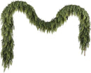 N&T NIETING 9ft Christmas Cedar Garland with Realistic Soft Thickness Pine, Artificial Green Faux Cedar Pine Garland for Fireplace Mantle Fireplace Indoor Outdoor Holiday Party Home Decoration by CozyNest Decor