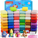 Modeling Clay - 50 Colors Air Dry Clay, DIY Molding Magic Clay for Slime add ins & Slime Supplies, Kids Toys Set for Boys and Girls by TinyTreasures Baby Boutique