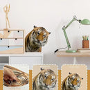 Gentle Tiger Wall Stickers & Decals - Peel & Stick, Removable Funny Tiger Window Stickers for Farmhouse Bedroom, Living Room & Shop Windows by CozyNest Decor