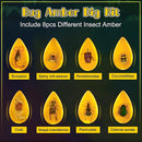 Bigger Amber Dig Kit - 8 Different Artificial Insect Resin,Excavate Unique Insect Specimens,Bugs Toys Educational Science Kits Toys for Kids,STEM Projects Gift for Girls & Boys Age 6-8-12-14 Year Old by TinyTreasures Baby Boutique