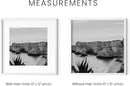 HAUS AND HUES Solid Oak Wood 16”x16” Picture Frames Matted to 12”x12” Set of 6 - White Picture Frames 16x16, Square Frames 16x16, White Square Picture Frames, 16x16 Gallery Wall Frame Set by CozyNest Decor
