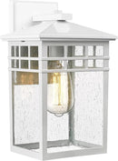 Outdoor Light Fixture Wall Mount, Rustic Exterior Lights Fixture Wall Sconces with Seeded Glass for Front Porch, Waterproof Outdoor Lantern in White Finish for Home, Garage, Barn, Storefront by GreenHaven Gardens