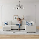 L Lengend Vansen Modular Sectional Sofa U Shaped Couch with Ottoman Modern Reversible Corner Sectional Couch for Living Room (Cream, U Shaped Sofa-2) by CozyNest Decor