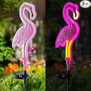 Solar Flamingo Garden Light 2Pack,Solar Outdoor Garden Decoration,Pink Neon Flamingo Solar Lights,Christmas Outdoor Decoration,Waterproof Garden Outdo (2pcs - Neon Flamingo) by GreenHaven Gardens