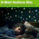 BUNMO Glow in The Dark Stars for Ceiling & Walls – 280 Piece Bright Wall Stickers, Long Lasting Non-Toxic Decals with Moons & Planets for Kids Bedroom, Nursery & Room Decor by CozyNest Decor