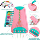 Arts and Crafts for Kids Ages 8-12,Friendship Bracelet Making Kit for Girl,Kids Jewelry Making Kit with 28 Pre-Cut Threads,Christmas Birthday Gifts for Ages 6 7 8 9 10 11 12 Year Old Pink/Cyan by TinyTreasures Baby Boutique