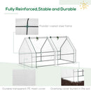 Outsunny 6' x 3' x 3' Mini Greenhouse with Zippered Doors & Roll-up Windows, Portable Plant Hot House with Durable PE Cover, Water Resistant, UV Protected for Outdoor Flowers, Vegetables, White by GreenHaven Gardens