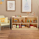 wingyz Wooden Storage Cabinet, 5-Section Montessori Bookshelf, Kids Toy Storage Organizer Book Shelf for Kids Rooms, Classroom, Playroom, Nursery, Preschool Book Shelves by CozyNest Decor