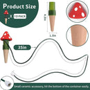 BYDOLL Plant Self-Watering Stakes Automatic Watering Terracotta Spikes for Indoor Outdoor Plants,Houseplant Mushroom Insert Devices for Vacation use,Bonsai Drip Irrigation System (10 Pack) by GreenHaven Gardens