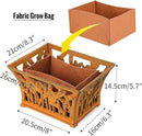 Sungmor Heavy Duty Cast Iron Planter Basket w/Non-Woven Growing Bag, Unique Shape & Beautiful Pattern Design, Hollow Orchid Flower Pot Garden Tools Holder, Full Rusted French Country Decor Container by CozyNest Decor