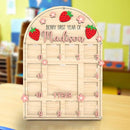 Personalized My First Year Photo Frame | 12 Months Picture Frame For Baby First Year | Displays One 4x4 Pics And Twelve 2x2 Pictures | Birthday Party Decor Newborn Memory Keepsake, Strawberry by TinyTreasures Baby Boutique