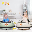 12V Electric Ride on Bumper Car for Toddlers, Kids Bumper Car with Remote Control, 360 Degree Spin, LED Lights, Dual Joysticks, Safety Belt for 18+ Months Kids, White by TinyTreasures Baby Boutique