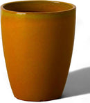Emissary Home and Garden Bullet 11.5 in. Bright Orange Ceramic Round Planter (11.5 in. L x 11.5 in. W x 14 in. H) with Drainage Hole by CozyNest Decor